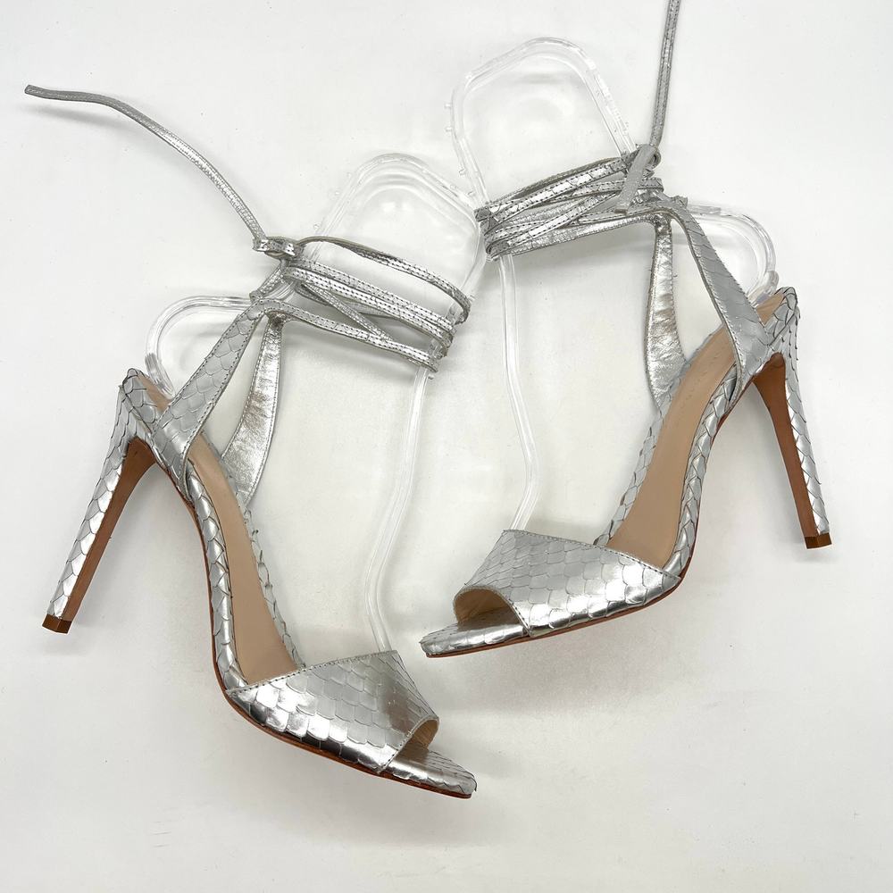 Loeffler Randall Ellie Python Embossed Heels Wome… - image 8